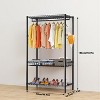 Heavy-Duty Mobile Garment Rack, 3 Level Adjustable Clothing Rail with Lockable Casters, Freestanding Storage for Home - 4 of 4