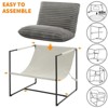 GustoWave Oversized Comfy Lounge Chair, Sling Accent Chair for Living Room, Metal Framed Armchair with Shredded Foam Cushioning - 3 of 4