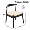 GDFStudio Monita Mid-Century Oak Wood Dining Chairs with Handwoven Seat (Set of 2) - 3 of 4