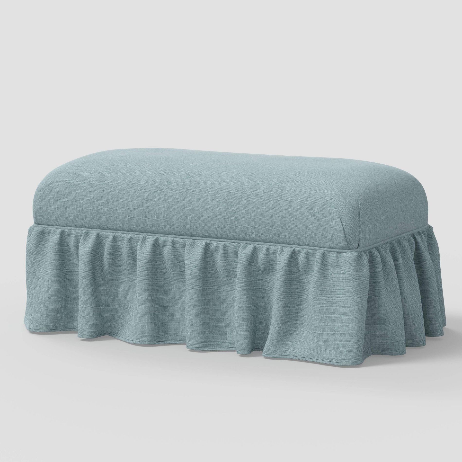 Ruffle Skirt Bench Classic Linen Seaglass - Threshold™ designed with Studio McGee