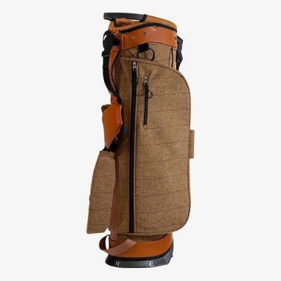 Traditions Premium Golf Bag Stand / Carry - Brown Plaid