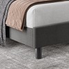 Queen Size Bed Frame with Adjustable Headboard, Linen Upholstered Twin Platform Bedframe with Strong Wooden Slats, No Box Spring Needed - 2 of 4