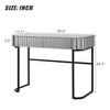 FURNIinspire Vanity Tables Mirrored Makeup Vanity Table With Stainless Steel Base, Mirrored Dressing Table With 2 Drawers, Black, 39.4"*17.7"*29.3" - 3 of 4