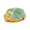 Ross-Simons Jade and 0.90 ct. t.w. Multi-Gemstone Ring in 18kt Gold Over Sterling - 4 of 4