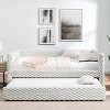 KTMBDW Twin Daybed with Trundle, Corduroy Upholstered Sofa Bed Frame with Wooden Support for Living Room, Bedroom and Guest Room - 3 of 4