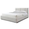 Omax Decor,Venice Upholstered Platform Queen Bed in Cream Beige Boucle Fabric - 2 of 4