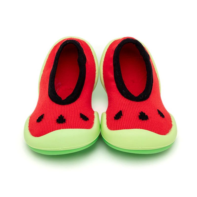 Komuello Baby Girl First Walk Sock Shoes Flat Style - Flat Watermelon, 2 of 9