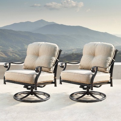 Oasis aluminum outdoor online swivel rocker