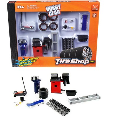 Repair Tire Shop Accessories Tool Set for 1/24 Scale Models by Phoenix Toys