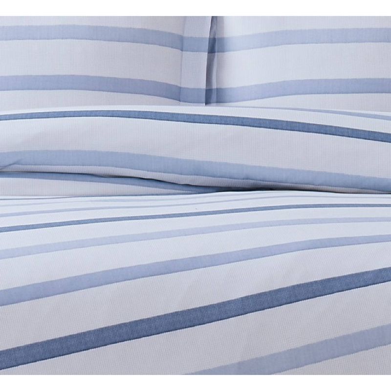 Waffle Stripe Comforter Set Blue/White - Truly Soft, 3 of 7