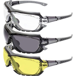 3 Pairs of Global Vision Eyewear Octane Safety Motorcycle Goggles - 1 of 4