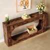 MAYEERTY 63" Farmhouse Console Table, 2-Tier Entryway Sofa Table - 3 of 4
