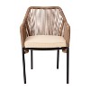 Emma and Oliver Woven All-Weather Outdoor Two-Piece Club Chair Set with Coordinating Cushions for Porch, Backyard and Patio - 3 of 4