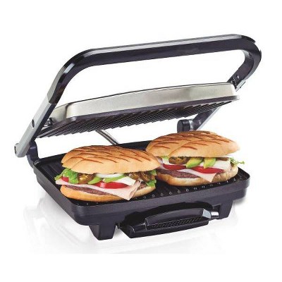 Hastings Home Electric Panini Press, Indoor Grill, And Gourmet Sandwich  Maker With Nonstick Plates - Black : Target