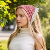 Unique Bargains Women's Plaid Triangle Headband 1 Pc - 2 of 4