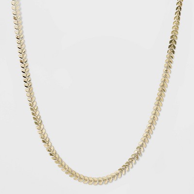 Fishbone Chain Necklace - A New Day™ Gold