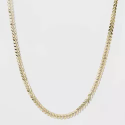 Fishbone Chain Necklace - A New Day™ Gold