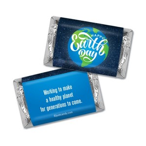 100ct Earth Day DIY Party Favors Wrappers Only for Hershey's Miniatures (100 Count) - By Just Candy - 1 of 2