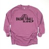 Simply Sage Market Women's Basketball Mom Ball Long Sleeve Garment Dyed Tee - 3 of 4