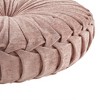 Vynxaria 22" Poly Chenille Round Floor Pillow Cushion - Cozy Comfort with Feminine Flair - 4 of 4