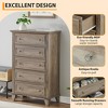 5 Drawers Dresser for Bedroom, 48" Tall Dressers & Chests of Drawers with Storage, Large Drawer Farmhouse Dresser for Closet - 4 of 4