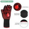 Unique Bargains Silicone Grilling Glove 1472°F High Temp Resistance Red 1 Pc - 2 of 4