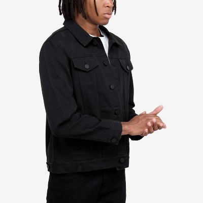 Мужские куртки X RAY Men's Denim Jacket in JET BLACK Size L — фото 3
