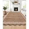 Washable Scalloped Area Rugs Modern Bordered Floor Mat - 4 of 4