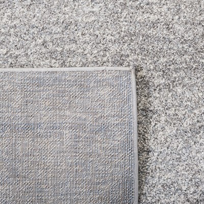 Grey and Beige Abstract Shag Area Rug, 5'3" x 7'6"