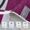 Geometric Abstract Washable Rug - Non-Slip Ultra-Thin Modern Carpet for Living Room, Bedroom, Dining Room - Stain Resistant - 2 of 4