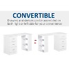 Vynxaria 47" Modern Home Office Desk with 3 Drawers Storage Shelf Bookcase Combo White Compact Design for Small Spaces Bedroom - 3 of 4