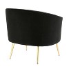 NicBex Velvet Accent Chair,Upholstered Living Room Chairs with Pleated Waves Backrest and Metal Legs,Modern Armchair,Club Chairs for Living Room - 4 of 4