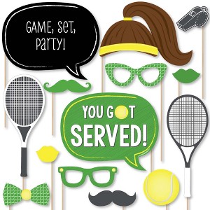 Big Dot of Happiness You Got Served - Tennis - Baby Shower or Tennis Ball Birthday Party Photo Booth Props Kit - 20 Count - 1 of 4