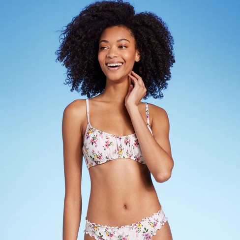 Women's Ruched Underwire Bikini Top - Shade & Shore™ Multi Ditsy Floral  Print 38DD