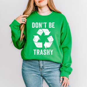 Simply Sage Market Women's Graphic Sweatshirt Don't Be Trashy - 1 of 4