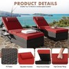 Patio Rattan Wicker Chaise Lounge Chair Set of 2, Wicker Chaise Lounge Outdoor for Pool Deck - 4 of 4