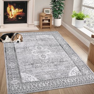 Area Rug Washable Rug Vintage Bohemian Rug, Ultra Soft Area Rugs for Bedroom Living Room Dining Room - 1 of 4