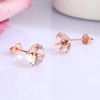 Amy and Annette 18K Rose over Sterling Silver Morganite Stud Earrings - 4 of 4