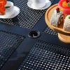 5pc Metal Indoor/Outdoor Square Dining Table with Arm Chairs & Umbrella Hole - Captiva Designs: Weather-Resistant Set - 3 of 4
