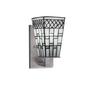 Toltec Lighting Apollo 1 - Light Sconce in  Graphite with 5" Square Pewter Art Glass Shade - 1 of 1