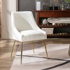WestinTrends Upholstered Performance Velvet Accent Chair With Metal Leg - 2 of 4