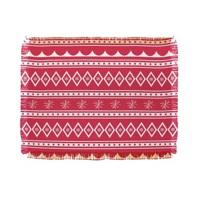 CraftBelly Retro Holiday Red 56"x46" Woven Throw Blanket - Deny Designs