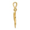 Black Bow Jewelry 14k Yellow Gold Large Satin Unicorn Head Pendant - 2 of 4