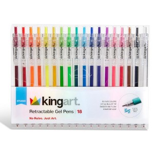 KINGART Retractable Gel Pens 18 Colors - 1 of 4