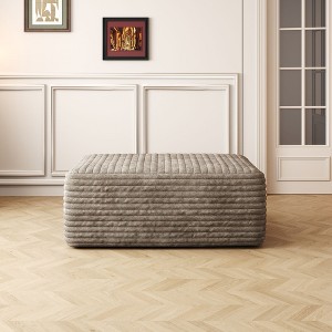 Sapphtopaz Modern Ottoman with Corduroy Upholstered Versatile Pouf Foot Stool with Cozy Texture Plush Sofa Ottoman for Living Room, Bedroom - 1 of 4