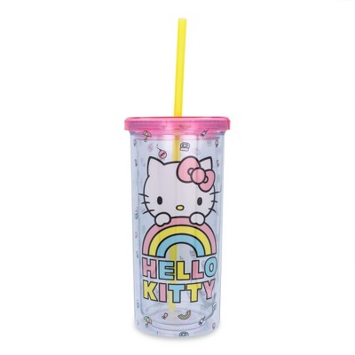 Hello Kitty & Friends 16 Oz. Acrylic Cup With Reusable Straw : Target