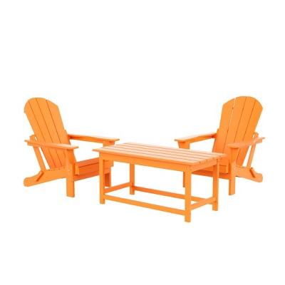 WestinTrends  3-Piece Outdoor Paio Adirondack Conversation Set