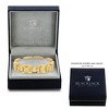 Metallo Stainless Steel Matte CZ Link Bracelet - Gold Plated - Gold - 8.5 Inch - 2 of 4