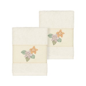 Linum Home Textiles 100% Turkish Cotton CAROLINE Embellished Towel Set - 1 of 2