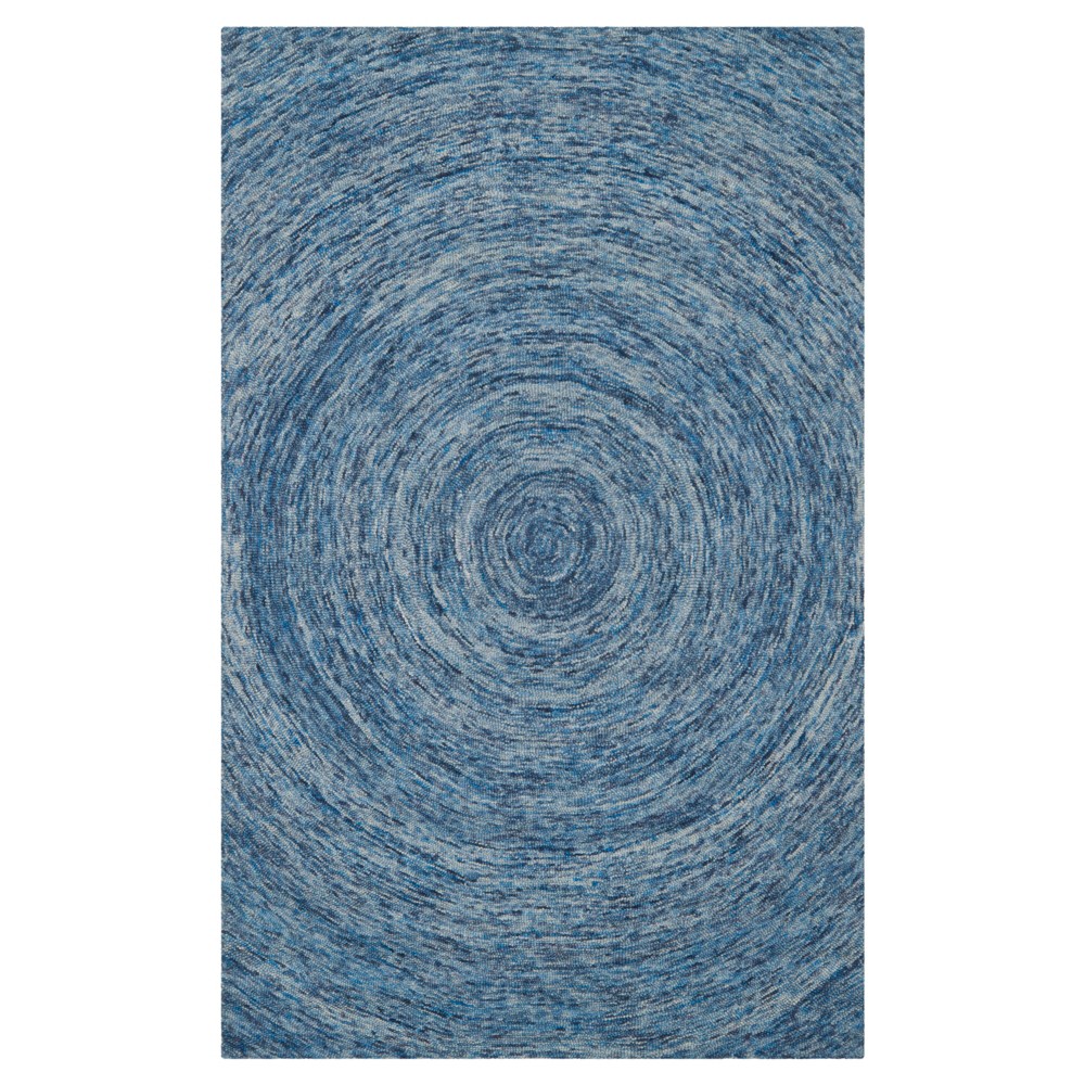 4'x6' Solid Tufted Area Rug Dark Blue - Safavieh